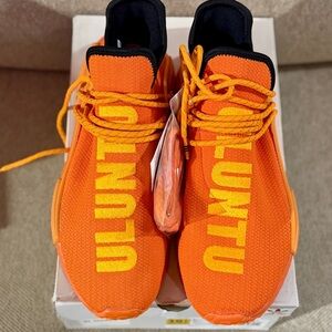Adidas Pharrell HU NMD Human Race “ULUNTU” Orange Size 10.5 New w/ Box